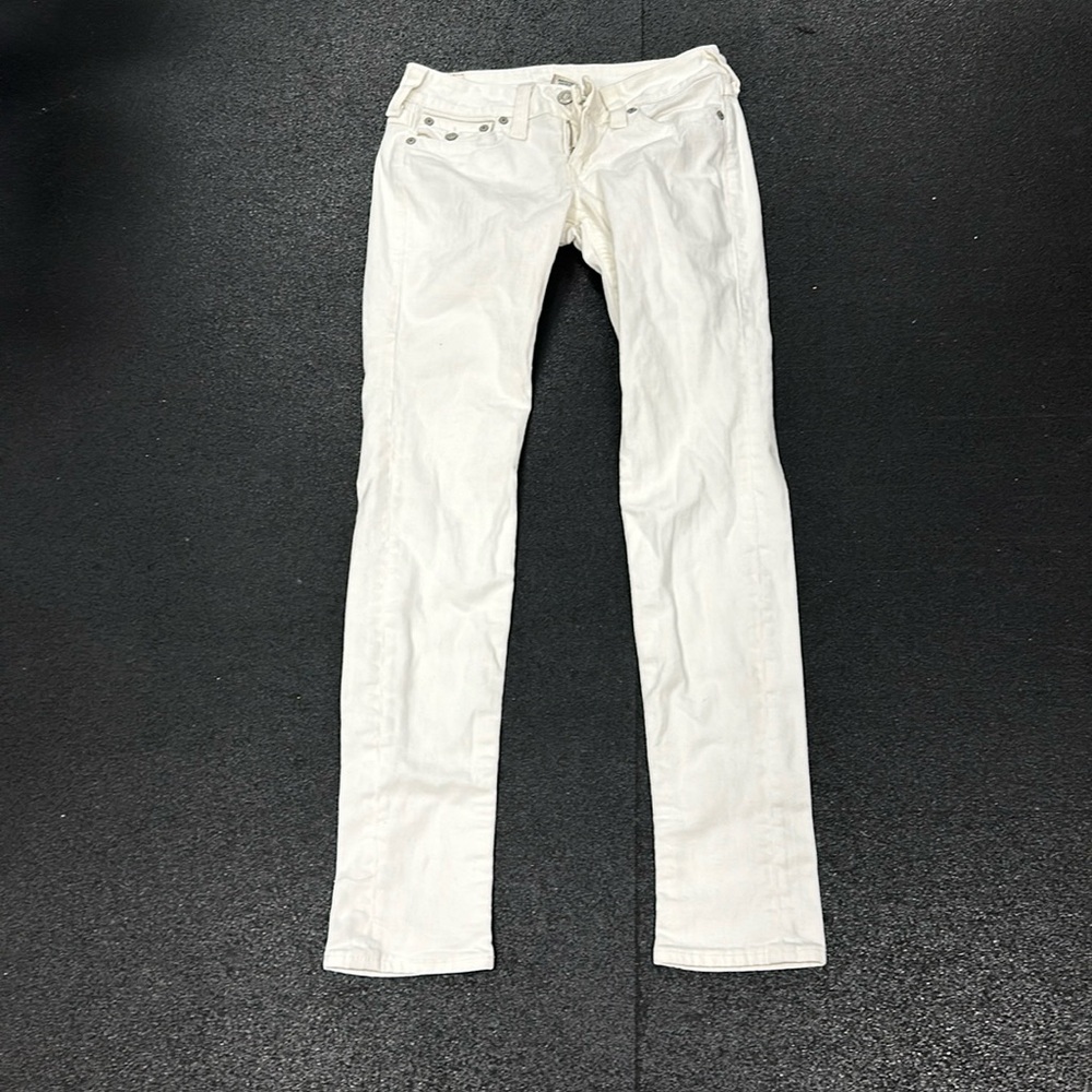 True religion, white straight leg jeans size 30
